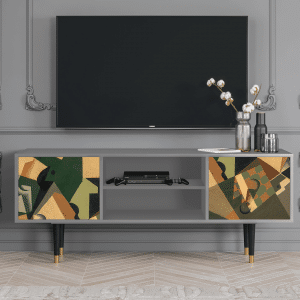 Sideboard - STORYZ - T2 Glass and Checkerboard - Grey
