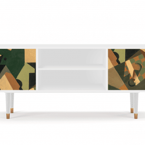 Sideboard - STORYZ - T2 Glass and Checkerboard - White