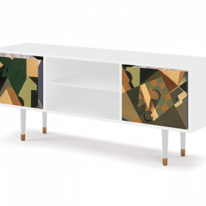Sideboard - STORYZ - T2 Glass and Checkerboard - White