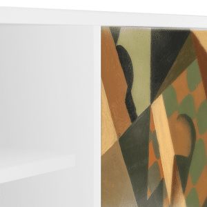 Sideboard - STORYZ - T2 Glass and Checkerboard - White