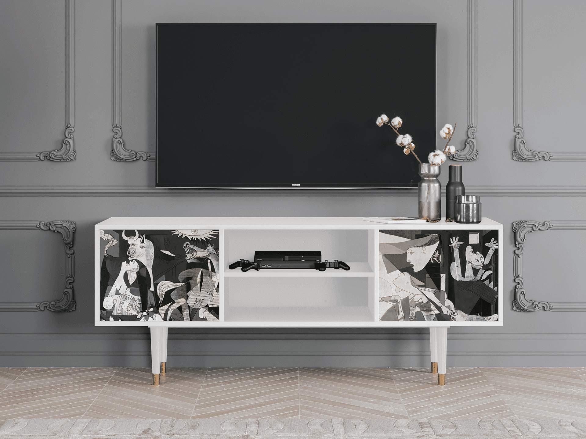 Sideboard - STORYZ - T2 Guernica by Picasso - White Sideboard - STORYZ - T2 Guernica by Picasso - White