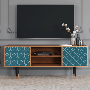 Sideboard - STORYZ - T2 Turquoise Geometry - Walnut