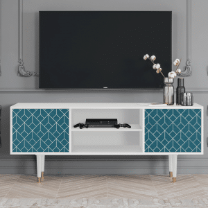 Sideboard - STORYZ - T2 Turquoise Geometry - White