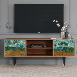 Sideboard - STORYZ - T2 Poppy field by van Gogh - Walnut