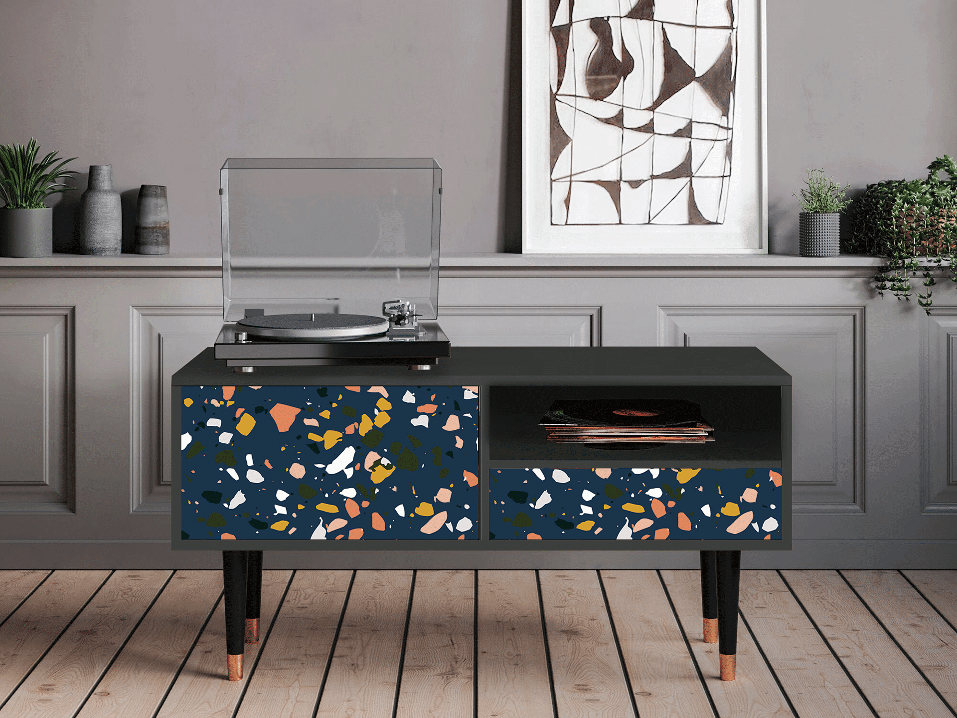 Sideboard - STORYZ - T3 Night Sky Langhterns - Antracite Sideboard - STORYZ - T3 Night Sky Langhterns - Antracite