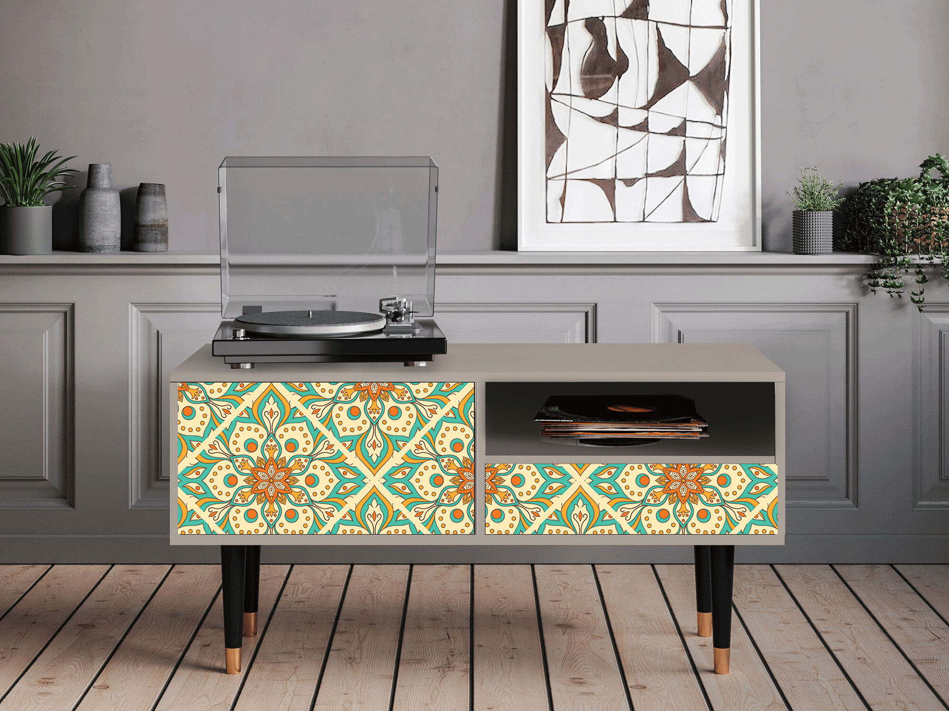 Sideboard - STORYZ - T3 Hindu Daisy - Sand Sideboard - STORYZ - T3 Hindu Daisy - Sand