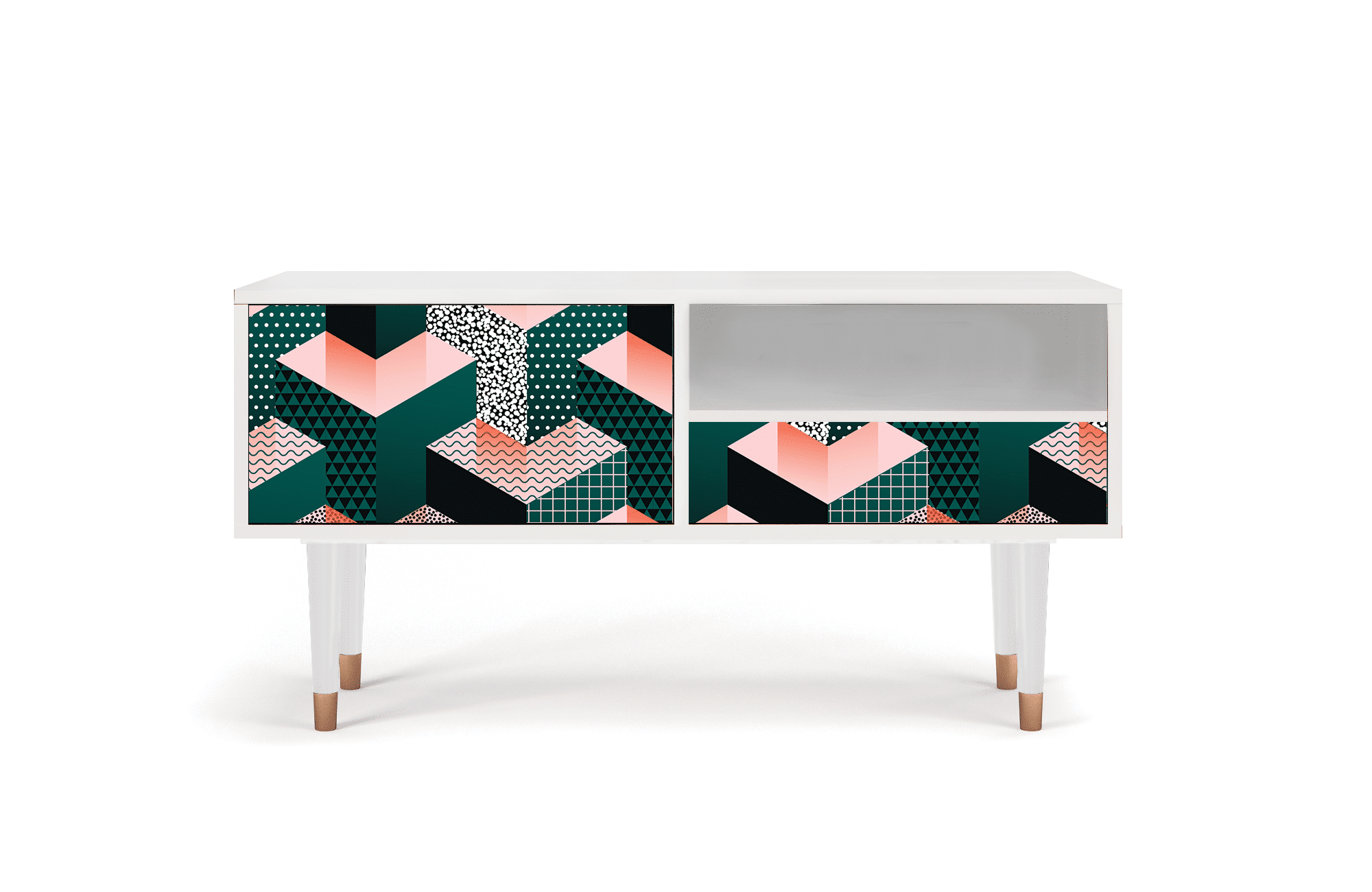 Sideboard – STORYZ – T3 Geometric Madness – White Sideboard - STORYZ - T3 Geometric Madness - White