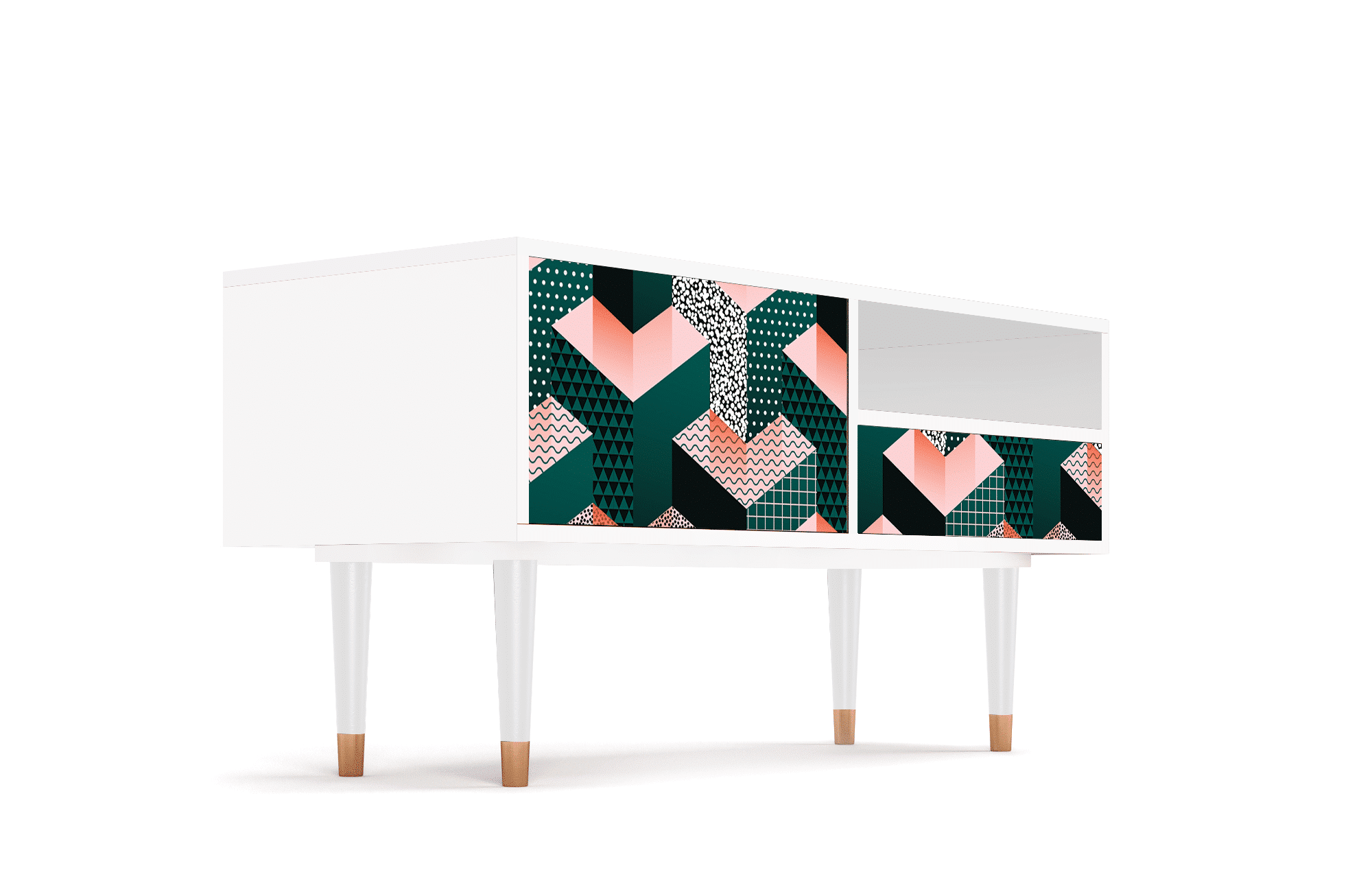 Sideboard – STORYZ – T3 Geometric Madness – White Sideboard - STORYZ - T3 Geometric Madness - White