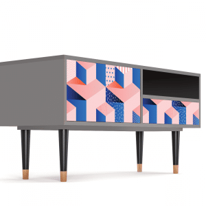 Sideboard - STORYZ - T3 Pinky Squares - Grey