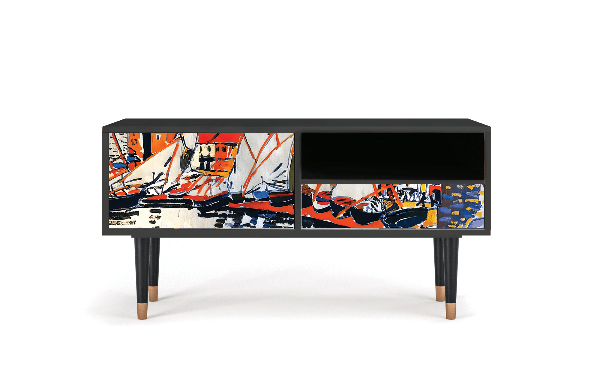 Sideboard – STORYZ – T3 Le Séchage des voiles – Antracite Sideboard - STORYZ - T3 Le Séchage des voiles - Antracite