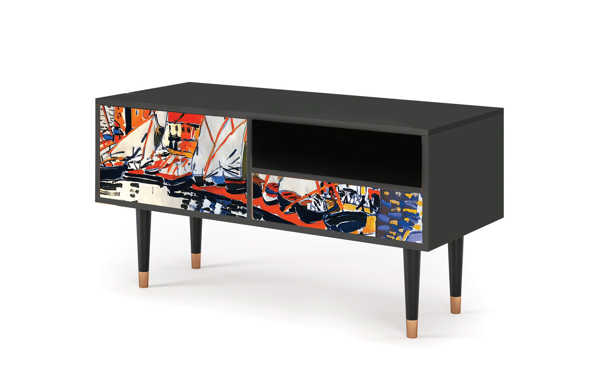 T3_136_003 Sideboard - STORYZ - T3 Le Séchage des voiles - Antracite