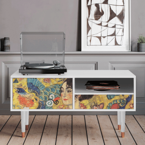 Sideboard - STORYZ - T3 Lady with Fan by Klimt - White