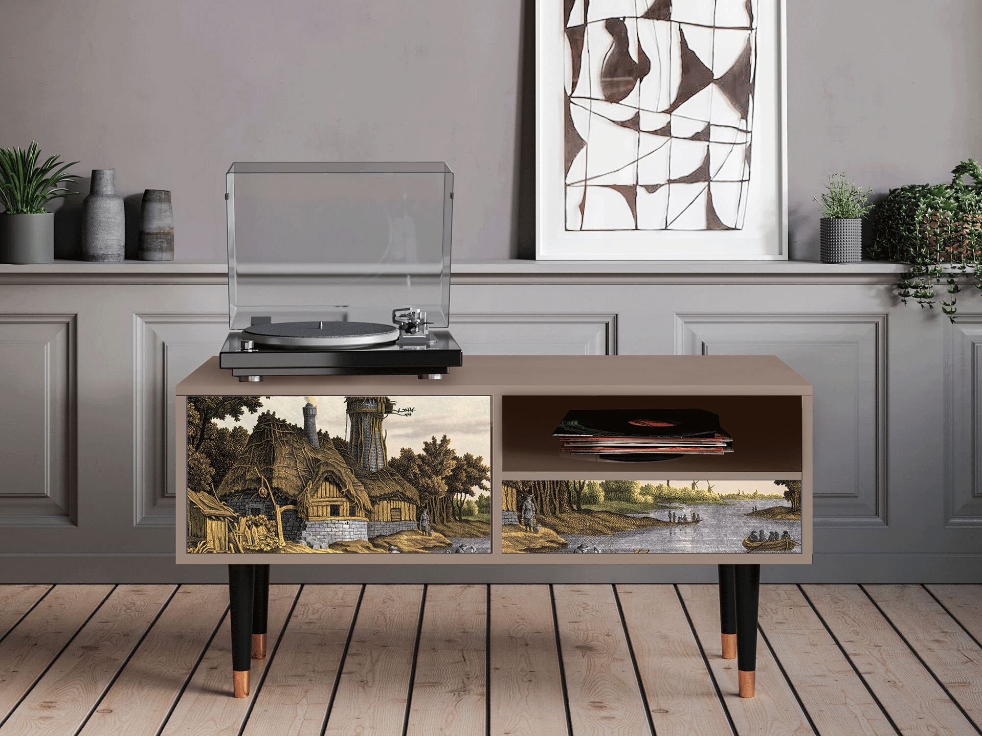 Sideboard - STORYZ - T3 Mill along a River - Latte Sideboard - STORYZ - T3 Mill along a River - Latte