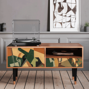 Sideboard - STORYZ - T3 Glass and Checkerboard - Walnut