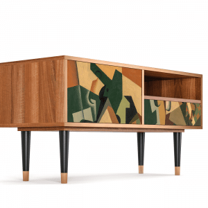 Sideboard - STORYZ - T3 Glass and Checkerboard - Walnut