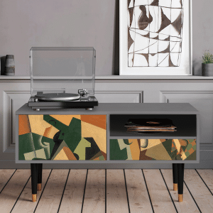 Sideboard - STORYZ - T3 Glass and Checkerboard - Grey
