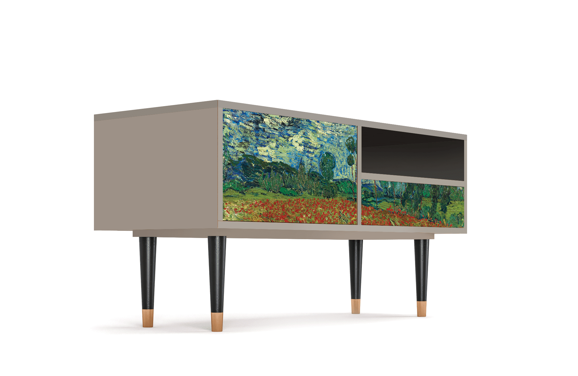 Sideboard – STORYZ – T3 Poppy field by van Gogh – Sand Sideboard - STORYZ - T3 Poppy field by van Gogh - Sand