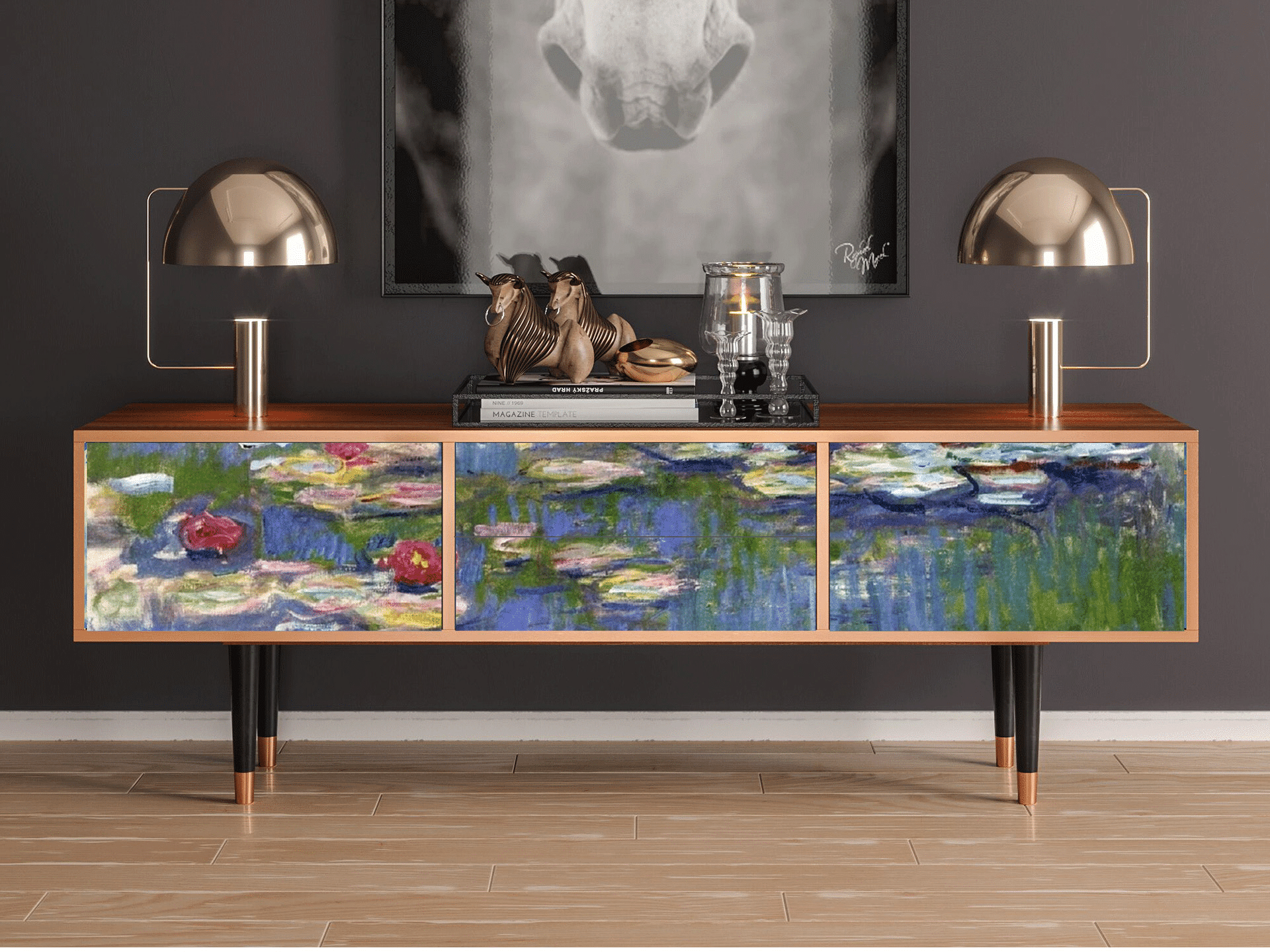 Sideboard - STORYZ - T4 The water lily pond 
 - Walnut