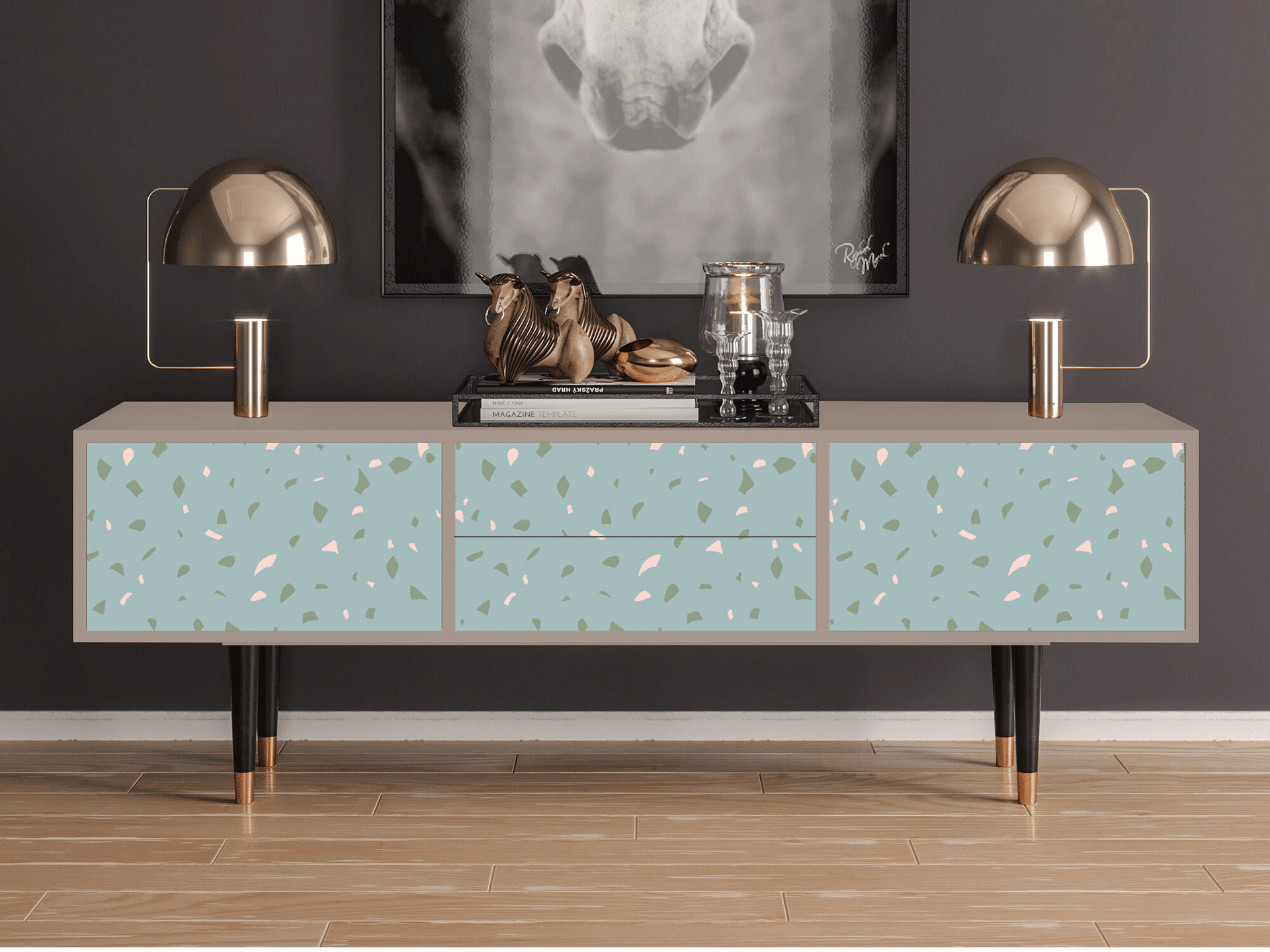Sideboard - STORYZ - T4 Blue Drops - Latte Sideboard - STORYZ - T4 Blue Drops - Latte
