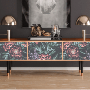 Sideboard - STORYZ - T4 Dark Peonies - Walnut