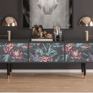 Sideboard - STORYZ - T4 Dark Peonies - Antracite