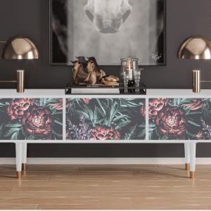 Sideboard - STORYZ - T4 Dark Peonies - White