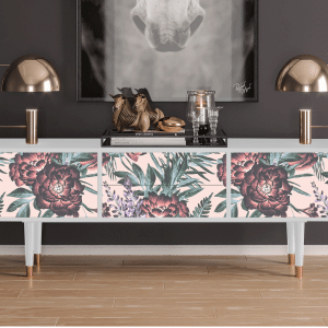 Sideboard - STORYZ - T4 Peach Peonies - White