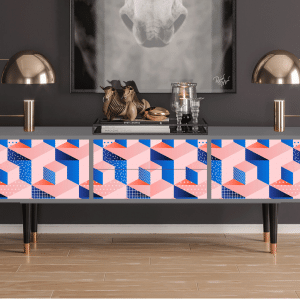 Sideboard - STORYZ - T4 Pinky Squares - Grey