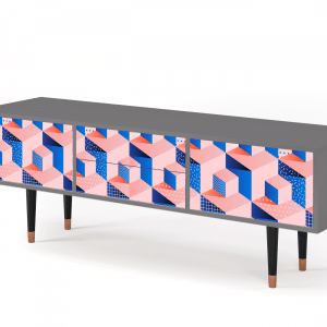 Sideboard - STORYZ - T4 Pinky Squares - Grey