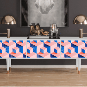 Sideboard - STORYZ - T4 Pinky Squares - White