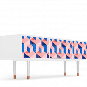 Sideboard - STORYZ - T4 Pinky Squares - White