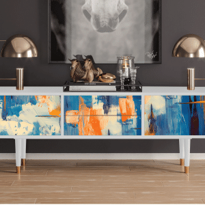 Sideboard - STORYZ - T4 Abstract Expressionism - White