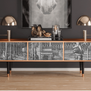 Sideboard - STORYZ - T4 View of the Piazza - Walnut