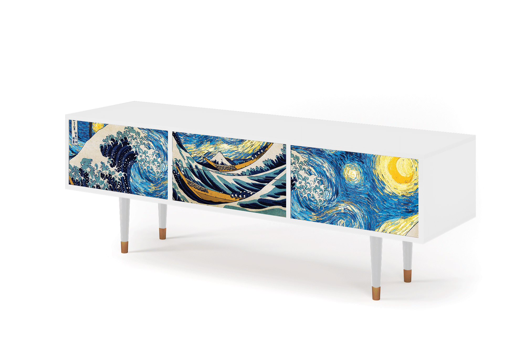 T4_160_006 Sideboard - STORYZ - T4 Great Wave - White