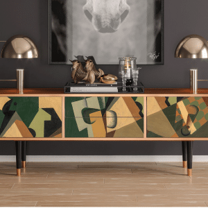 Sideboard - STORYZ - T4 Glass and Checkerboard - Walnut