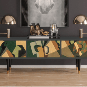 Sideboard - STORYZ - T4 Glass and Checkerboard - Antracite