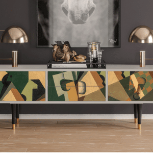 Sideboard - STORYZ - T4 Glass and Checkerboard - Sand