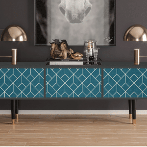 Sideboard - STORYZ - T4 Turquoise Geometry - Antracite