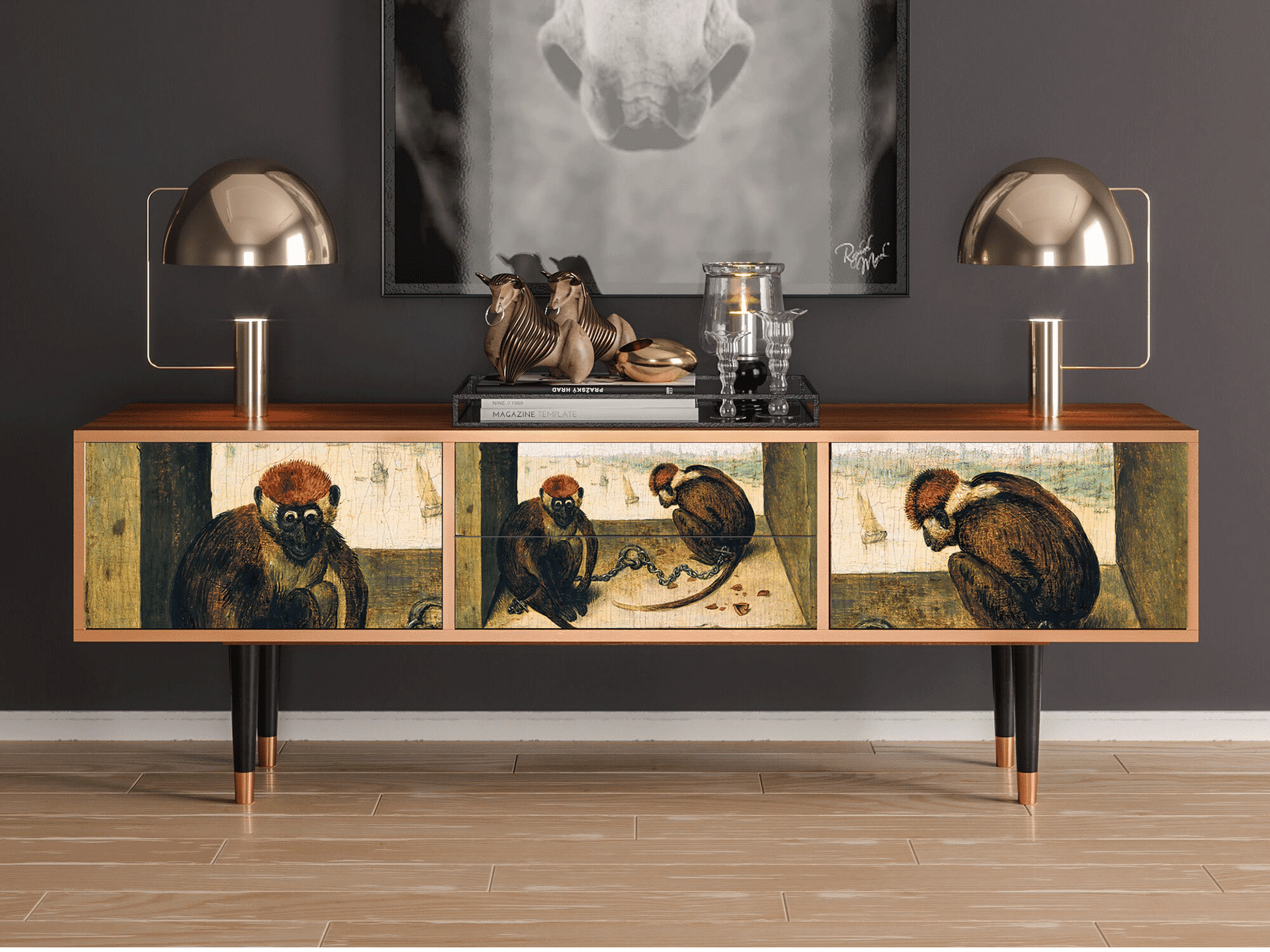 Sideboard - STORYZ - T4 Two Monkeys - Walnut