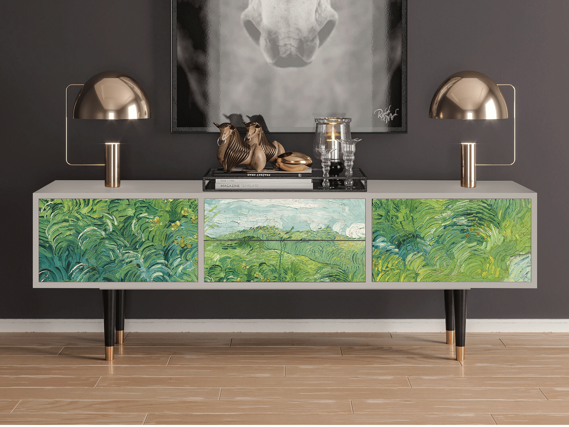 Sideboard - STORYZ - T4 Green Wheat Fields - Sand Sideboard - STORYZ - T4 Green Wheat Fields - Sand