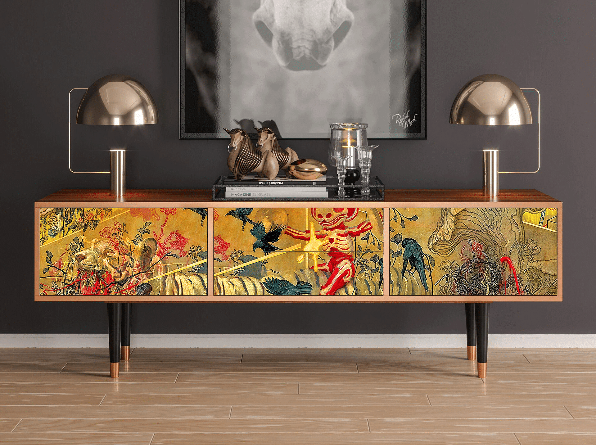 Sideboard - STORYZ - T4 Blood by James Jean - Walnut