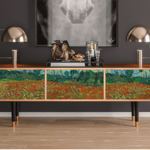 Sideboard - STORYZ - T4 Poppy field by van Gogh - Walnut
