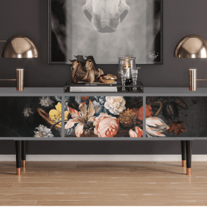 Sideboard - STORYZ - T4 Still Life with Flowers - Grey