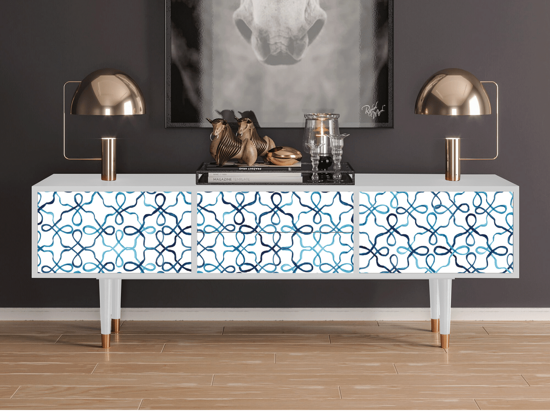 Sideboard - STORYZ - T4 Marine Strings - White Sideboard - STORYZ - T4 Marine Strings - White