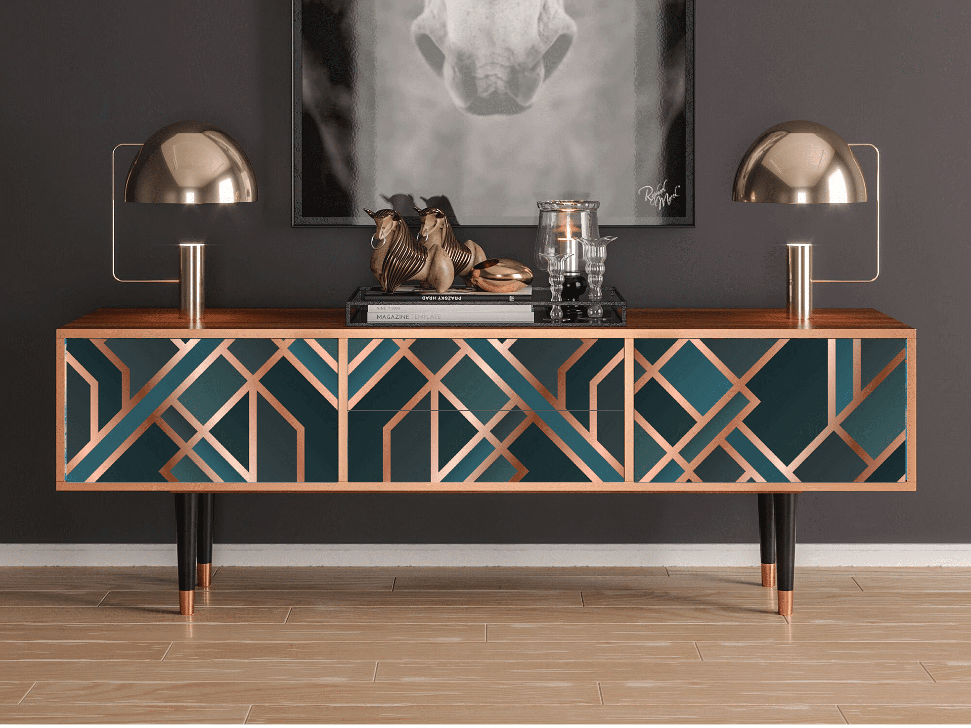 Sideboard - STORYZ - T4 Bronze Crossroad - Walnut