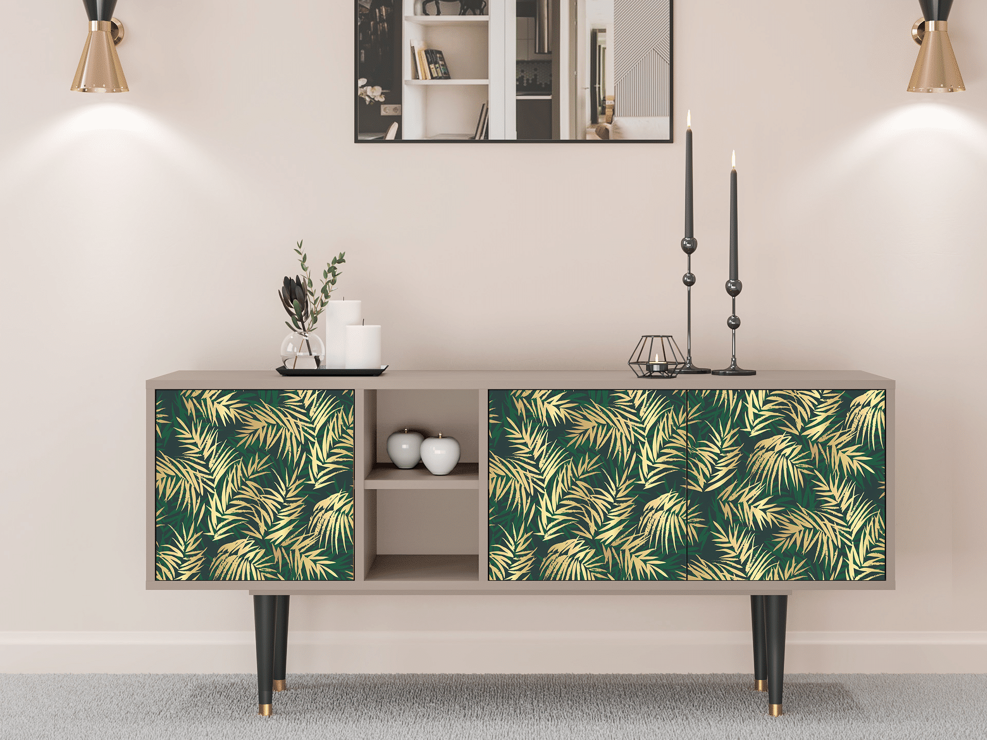 Sideboard - STORYZ - T5 Sunny Palm Tree - Latte Sideboard - STORYZ - T5 Sunny Palm Tree - Latte