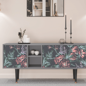 Sideboard - STORYZ - T5 Dark Peonies - Grey