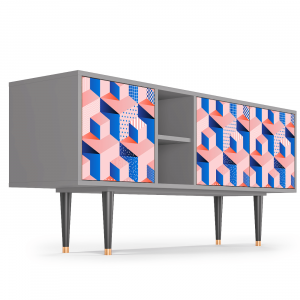 Sideboard - STORYZ - T5 Pinky Squares - Grey