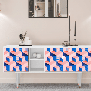 Sideboard - STORYZ - T5 Pinky Squares - White