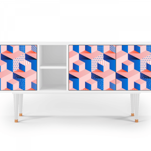 Sideboard - STORYZ - T5 Pinky Squares - White